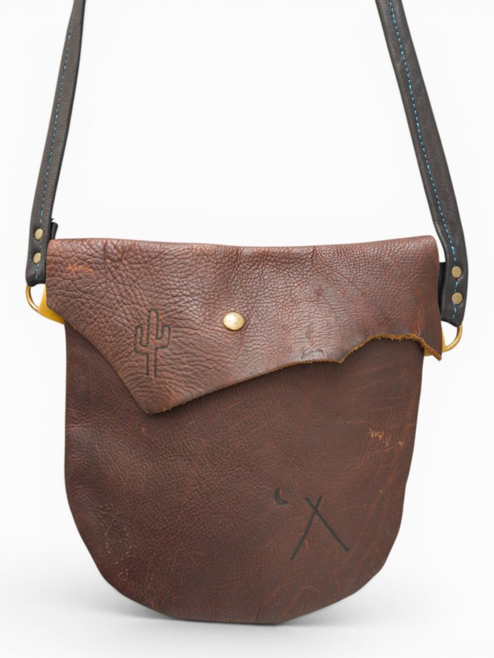 Gretel Montana Leather Crossbody Bag, Southwestern Design, Made in USA
